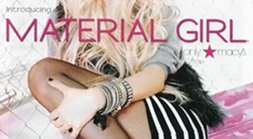Pôster do catálogo da marca Material Girl, de Madonna - Divulgação