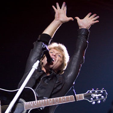 Jon Bon Jovi em show no Estádio do Morumbi, em São Paulo