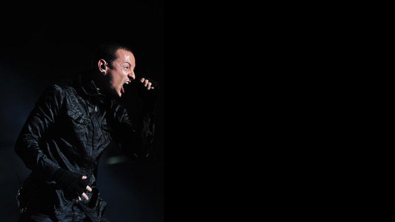 Chester Bennington em show do Linkin Park, no SWU