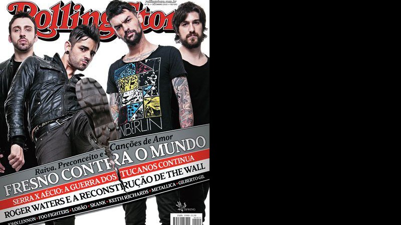 A banda Fresno está na capa da edição de dezembro da Rolling Stone Brasil, nas bancas a partir de 9/12
