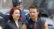 Os Vingadores - Chris Evans, Jeremy Renner e Scarlett Johansson