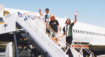 RUMO AO TOPO Grohl, Cobain e Novoselic, na época do lançamento de Nervermind - COURTESY OF SHELLI HYRKAS