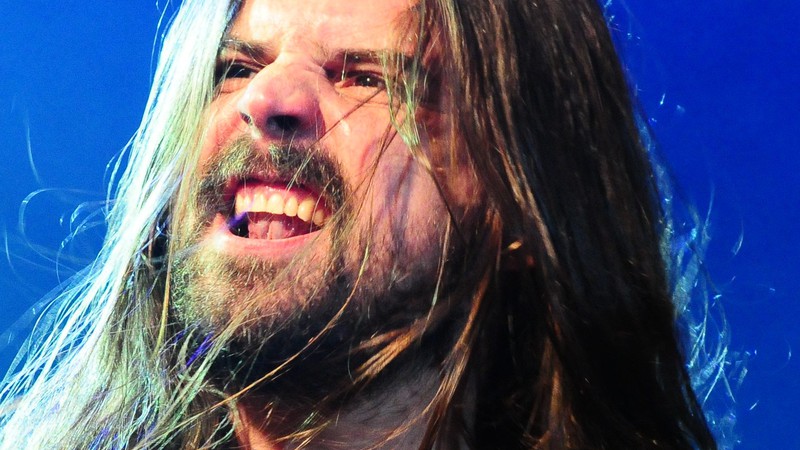 Andreas Kisser, guitarrista do Sepultura, durante show da banda no Rock in Rio