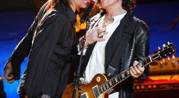 Na foto, Steven Tyler e Joe Perry: Aerosmith entra em estúdio esta semana para gravar o primeiro álbum de inéditas em uma década - AP
