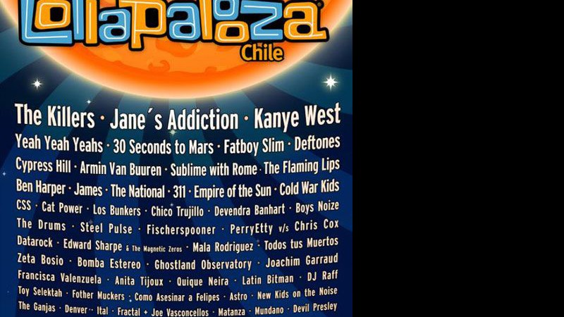 Lollapalooza Chile, que acontece em abril, tem line-up divulgado