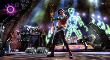 Imagem de Guitar Hero III: Legends of Rock, que chegou a ser recordista no mundo dos games, com US$ 1 bilhão em vendas: declínio no mercado de jogos musicais fez com que a franquia Guitar Hero fosse encerrada - Reprodução