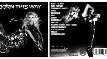 A capa e a contracapa de <i>Born This Way</i>, de Lady Gaga (versão padrão) - Reprodução/Twitter oficial