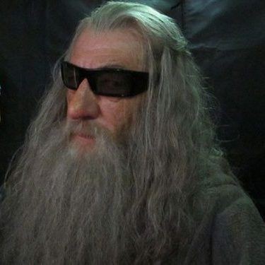 Imagem que Ian McKellen divulgou dele no set de O Hobbit