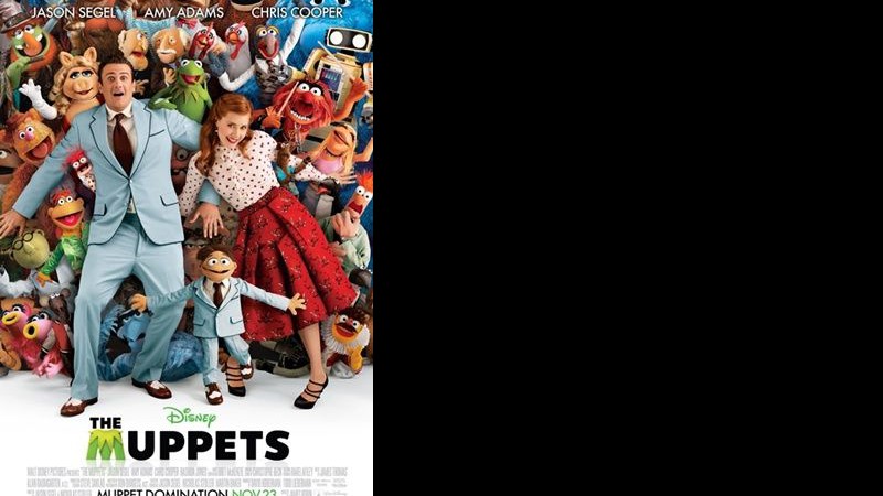 Jason Segel e Amy Adams em pôster de <i>Os Muppets</i> - Divulgação