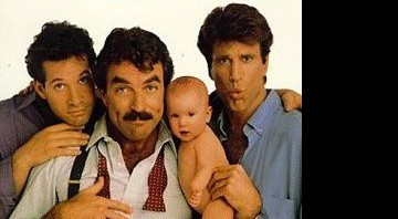 O trio original de Três Solteirões e um Bebê, que poderá ganhar remake produzido por Adam Sandler - Reprodução