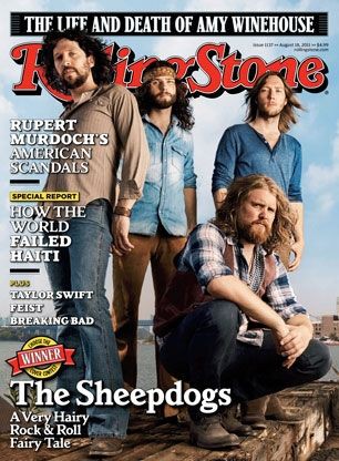 Os Sheepdogs são a capa da <i>Rolling Stone EUA</i> #1137 - Reprodução
