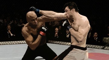 O NÚMERO 1 Anderson Silva (à esq.) em ação: brasileiro é principal ídolo do UFC na atualidade - ILUSTRAÇÃO SOBRE FOTO: DANIEL MANGIONE/ DIVULGAÇÃO