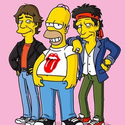 os simpsons, the rolling stones, mick jagger, keith richards