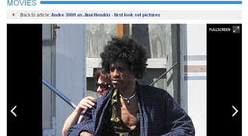 Andre 3000 como Jimi Hendrix - Reprodução/WENN/Digital Spy