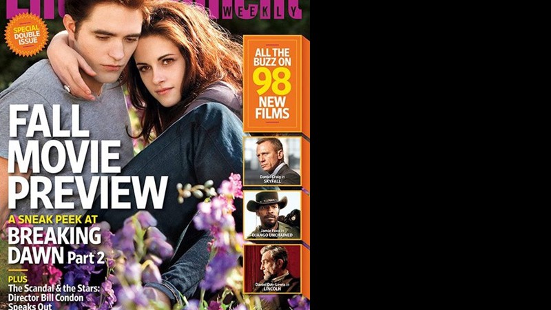 Kristen Stewart e Robert Pattinson na capa da edição mais recente da <i>Entertainment Weekly</i>. - Reprodução