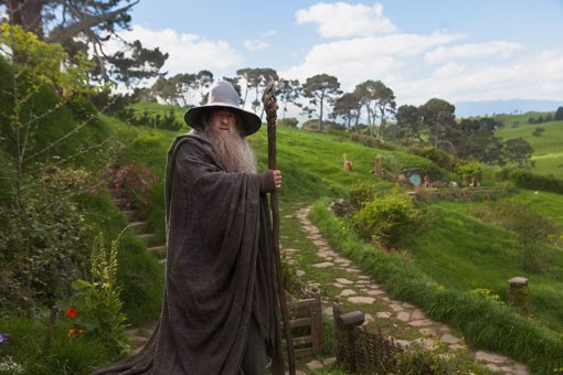 Gandalf (Ian McKellen), que deverá aparecer mais nessa trilogia do que em O Senhor dos Anéis