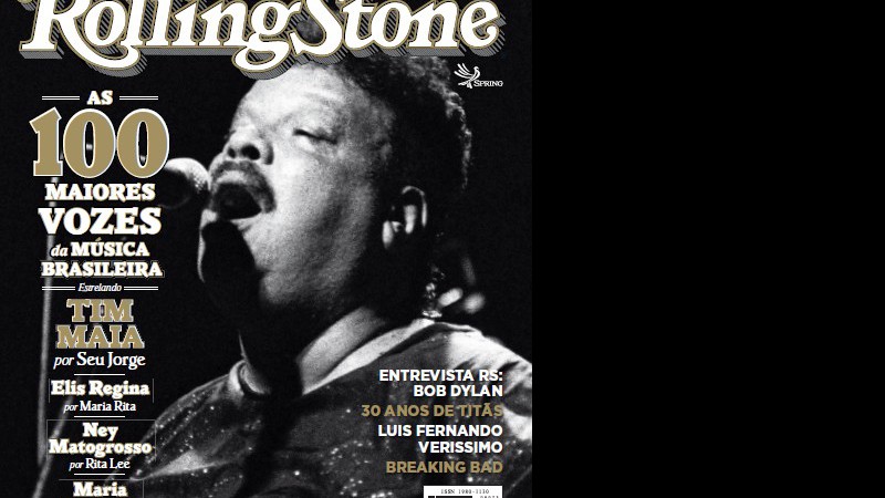 Tim Maia na capa da edição de sexto aniversário da Rolling Stone Brasil (out/2012)