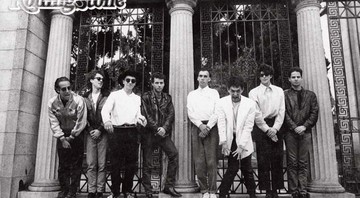 FORMAÇÃO CLÁSSICA (A partir da esq.) Fromer, Reis, Gavin, Bellotto, Antunes, Miklos, Mello e Britto em 1987 - JORGE ARAUJO/FOLHAPRESS