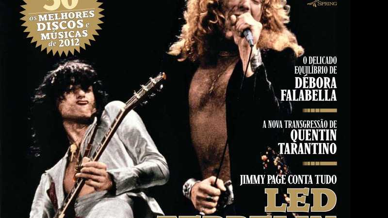 Jimmy Page e Robert Plant na capa da edição de janeiro da Rolling Stone Brasil