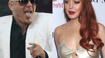 Pitbull e Lindsay Lohan - AP