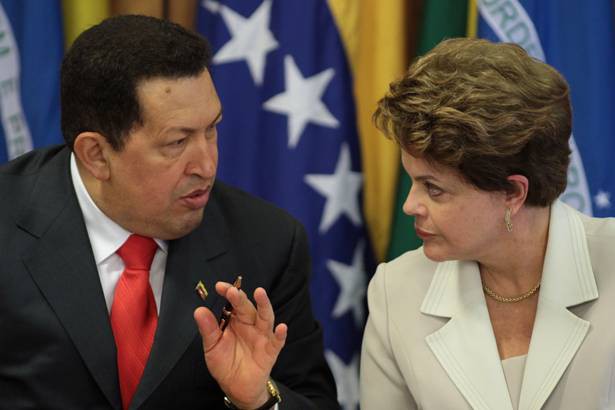 Dilma Rousseff e Hugo Chávez