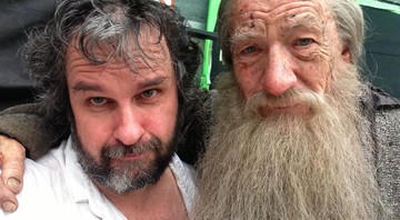 Peter Jackson publicou imagem após a última filmagem com Ian McKellen, o Gandalf.  - Reprodução / Facebook