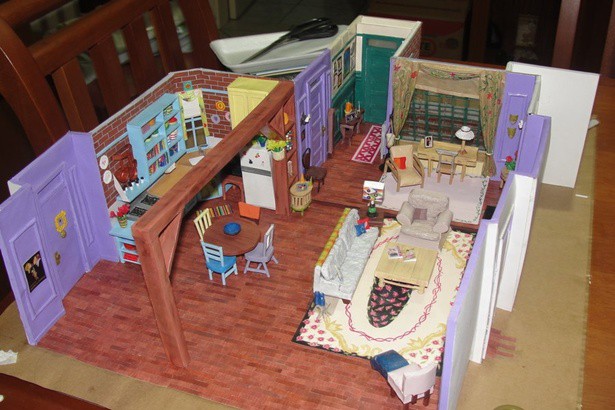 A vista de cima da reprodução do apartamento da Monica (Friends)