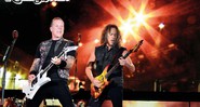 <b>EFICIÊNCIA</b>
James Hetfield e Kirk Hammett: o Metallica fez bonito. - Rafael Arruda/Estácio de Sá