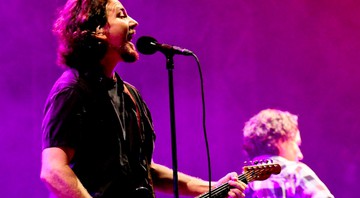 None - Eddie Vedder durante show do Pearl Jam (Foto: Carolina Vianna)
