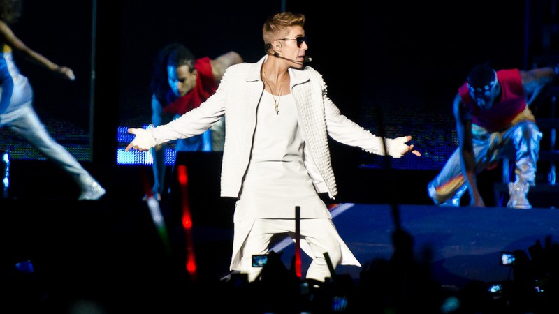 Justin Bieber tocou na Arena Anhembi, em São Paulo. 