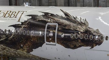 O Hobbit - Dragão Smaug - Avião - Divulgação / Air New Zealand