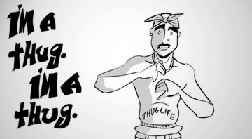 Tupac Shakur - versão animada - Reprodução / Vídeo