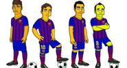 Neymar, Messi, Xavi, Iniesta  - Reprodução / Barcelona