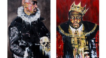 Tupac Shakur e The Notorious B.I.G., por Amar Stewart - Reprodução/Facebook/Amar Stewart 