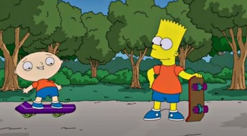 No episódio, as estripulias e maldades de Bart Simpson encherão os olhos do bebê Stewie - Divulgação