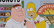 Homer Simpson e Peter Griffin se tornam bons amigos - Reprodução / Vídeo