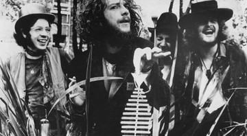 Membro da banda Jethro Tull em 1969: - da esquerda para direta -  Glenn Cornick, Ian Anderson, Clive Bunker e Mick Abrahams - Divulgação/Reprise Records