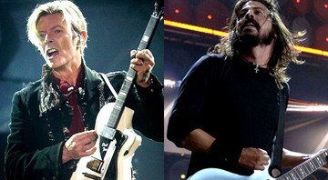 David Bowie e Dave Grohl, do Foo Fighters - AP