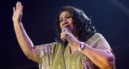 A cantora Aretha Franklin durante show em Nova Jérsei, nos Estados Unidos  - Charles Sykes/AP