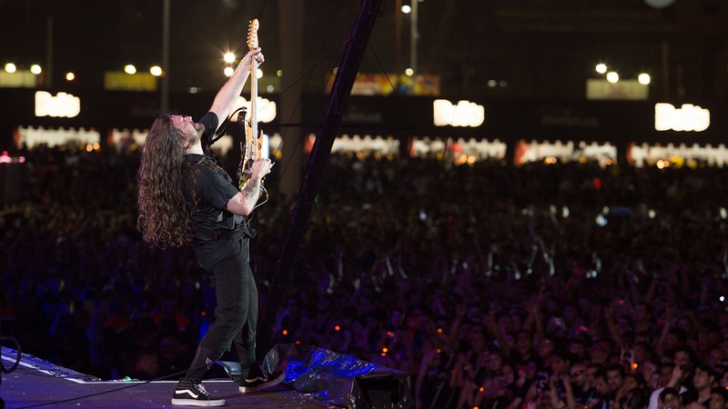 Andreas Kisser, guitarrista do Sepultura, no Rock in Rio 2013