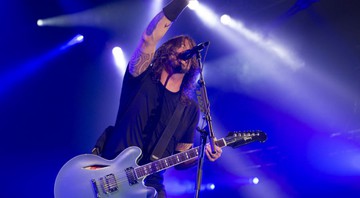 Dave Grohl e o Foo Fighters se apresentam no Bud Light Hotel, em fevereiro de 2014, em Nova York. - Greg Allen/AP