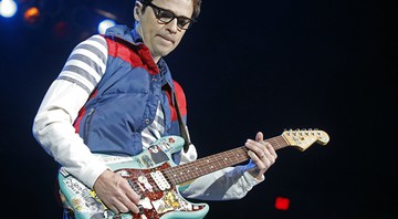 Rivers Cuomo, vocalista da banda Weezer durante show nos Estados Unidos  - Rick Scuteri/AP