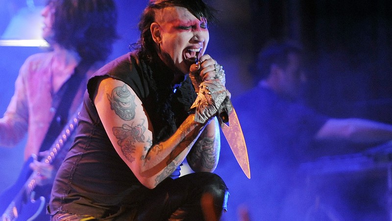 Marilyn Manson se apresenta no Sunset Strip Music Festival, no dia 18 de agosto de 2012, em West Hollywood, Califórnia  - Chris Pizzello/AP