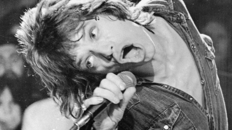 Mick Jagger, em ação com os Rolling Stones, em apresentação em San Francisco, em julho de 1972 