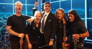 Galeria - Metallica na TV (com Craig Ferguson) - Reprodução/Facebook