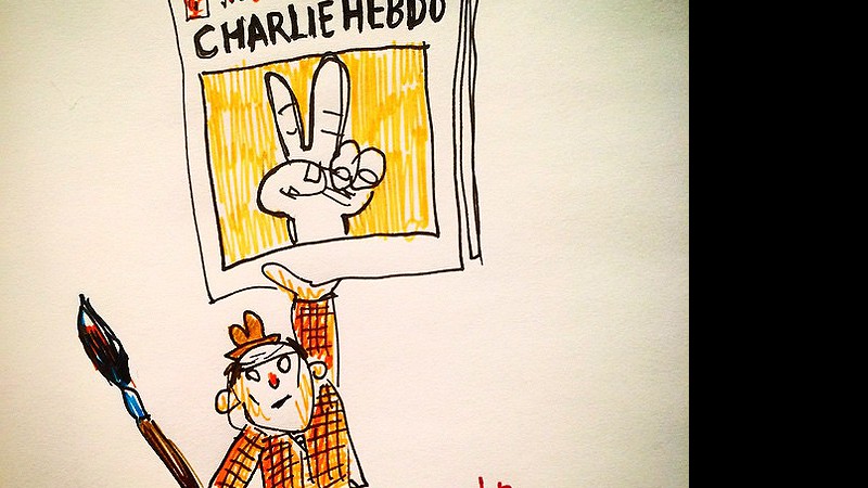 Charge de Liniers sobre o atentado ao "Charlie Hebdo" - Liniers