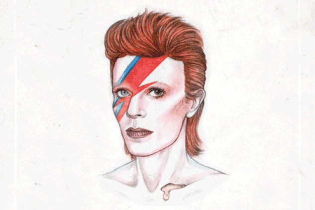 David Bowie em ilustração feita pela artista Helen Green