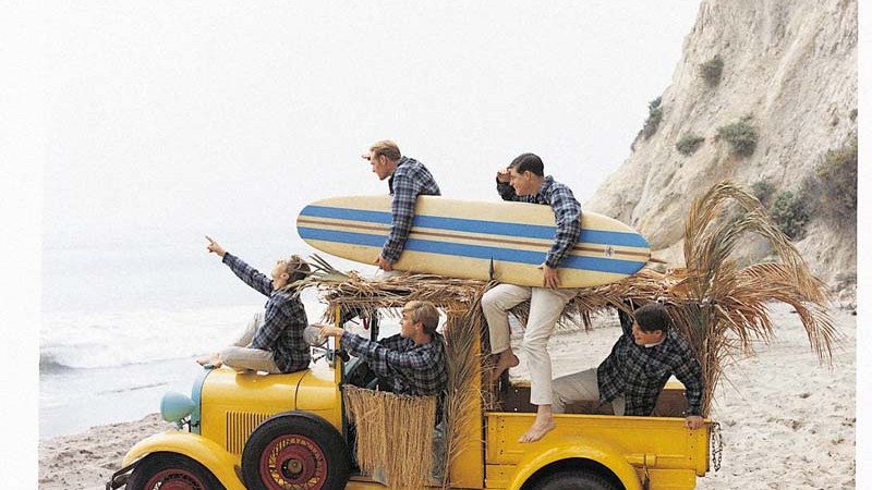 Os Beach Boys no começo da carreira, em 1962.
