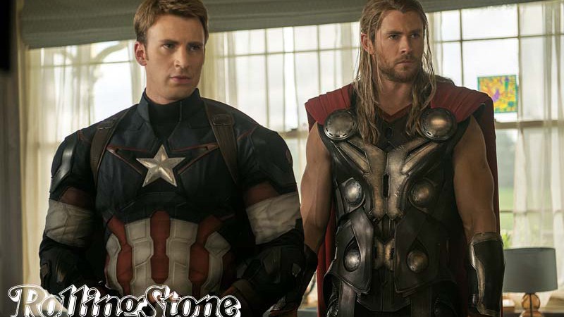 JUNTOS DE NOVO

Chris Evans (à esq.) e Chris Hemsworth na pele de Capitão América e Thor em Era de Ultron.
