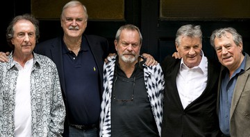 Michael Palin, Terry Jones, John Cleese, Eric Idle e Terry Gilliam, em junho de 2014, no Festival de Cinema de Tribeca - John Philips/AP